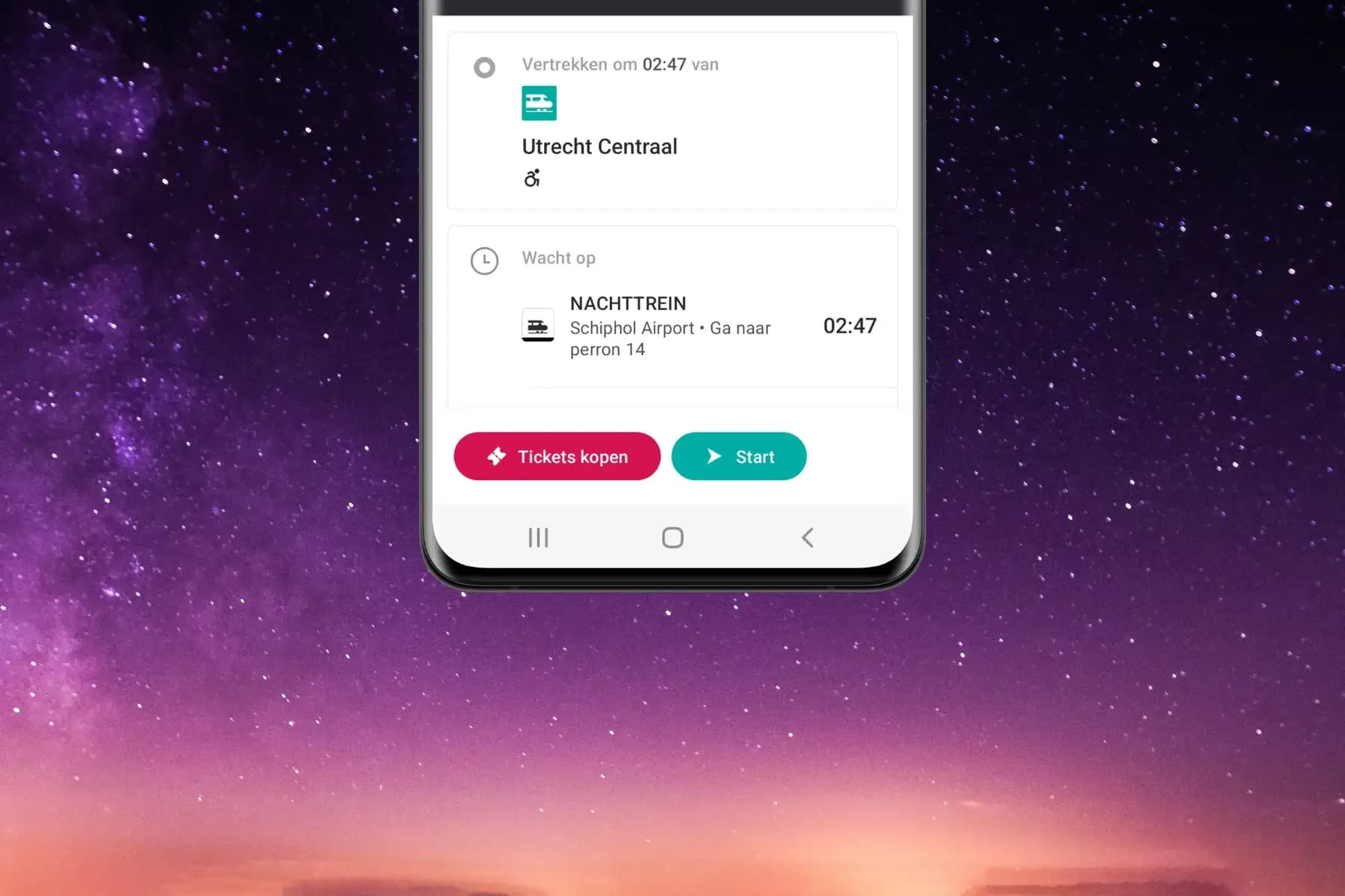 Plan je reis met de nachttrein naar Schiphol Plan je reis van en naar Schiphol met reisapp glimble