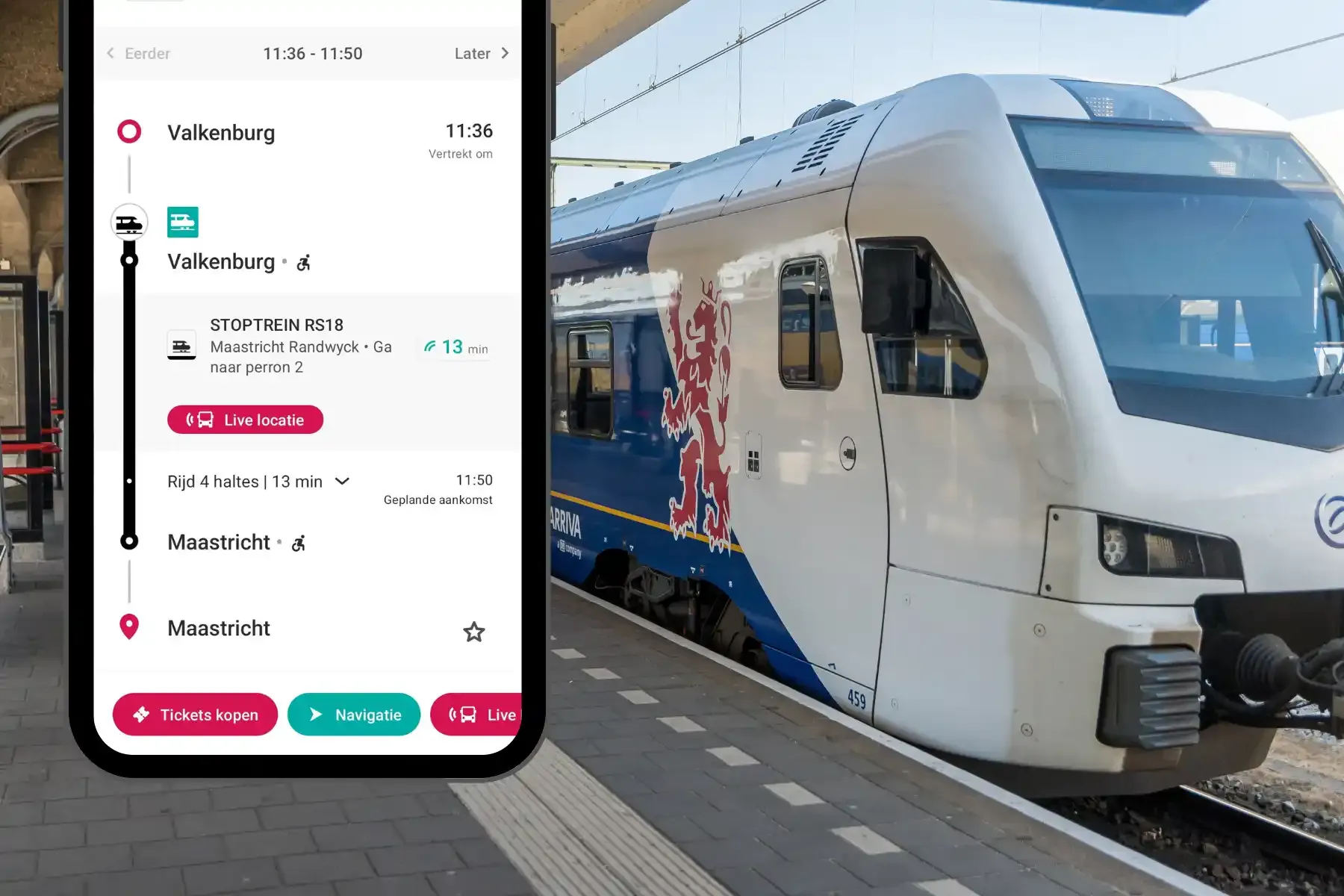 Zo werkt gratis OV Reis gratis met OV in Zuid-Limburg met de code van glimble